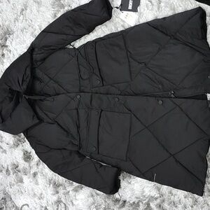 DKNY black down coat